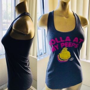 HOLLA AT MY PEEPS RACERBACK TANK TOP Small
